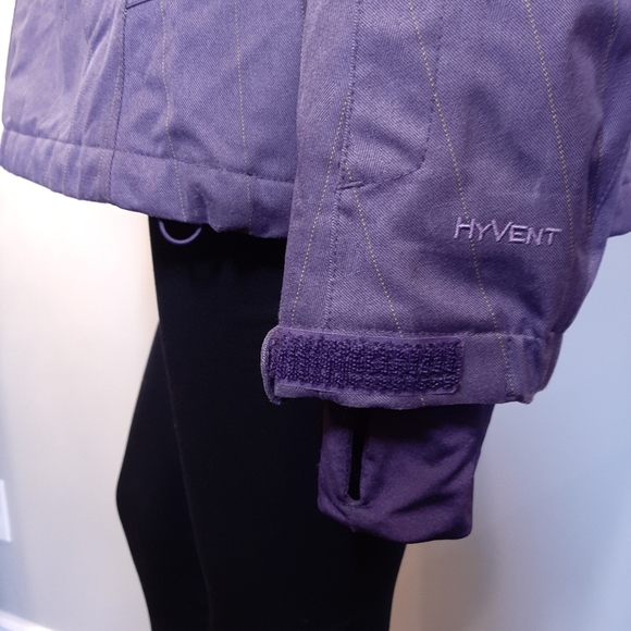 ❌SOLD❌ Baker Deluxe Insulated Ski Jacket Faux Fur Hooded Pinstripe Coat - Picture 5 of 16